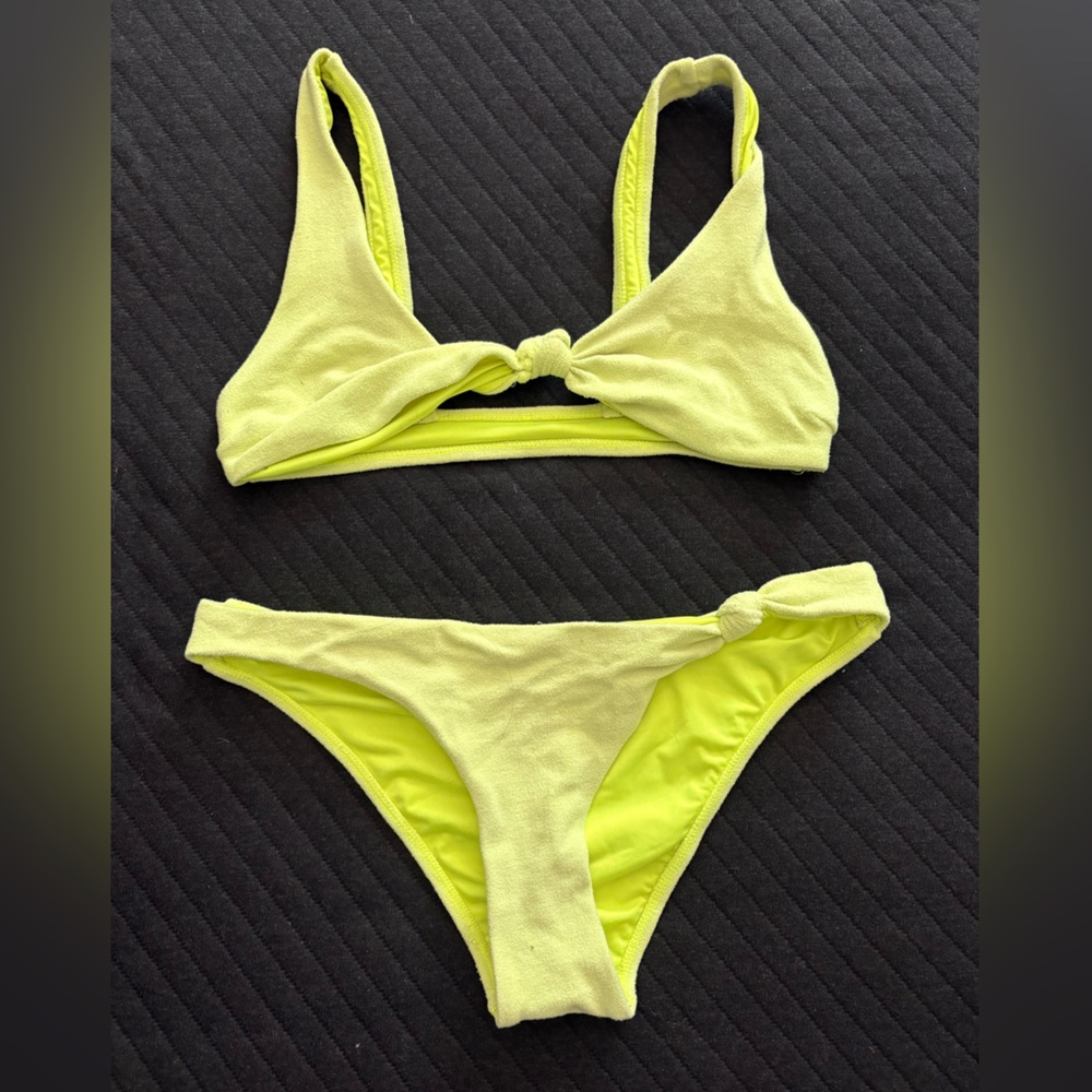 Topshop Neon Yellow Bikini Set